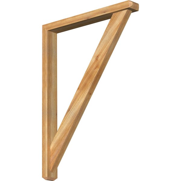 Ekena Millwork Traditional Craftsman Rough Sawn Bracket w/ Offset Brace, Western Red Cedar, 4"W x 32"D x 44"H BKT0402X32X44TRA04RWR - main